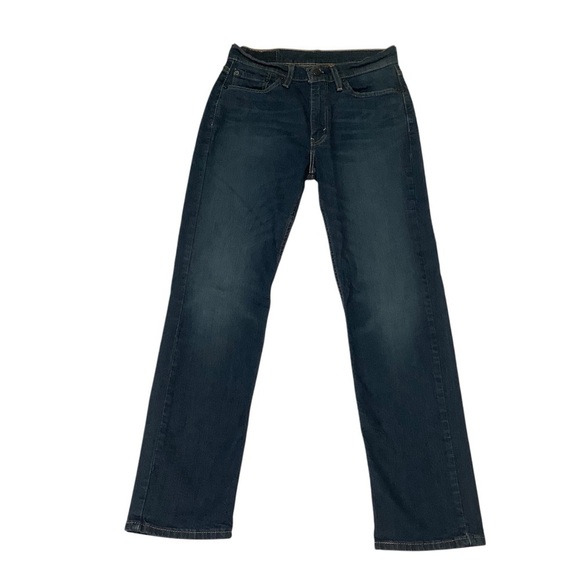 Levi’s 514 Straight Fit Jeans Sz 30W 30L Dark Blue Wash - Picture 1 of 7